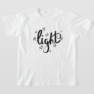 Camiseta Caligrafia incrível, luz e olhares