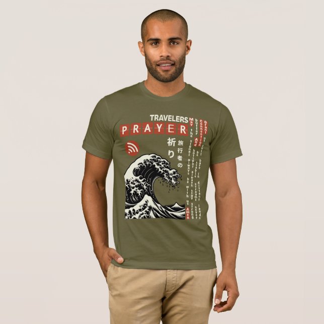 Camiseta Caligrafia japonesa pela conexão de viajantes (Frente Completa)