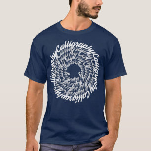 Camiseta Caligrafia Letra Paleta Escrevendo Presente