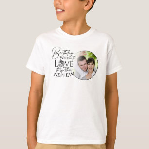 Camiseta Caligrafia Personalizada Foto Aniversário Para Sob