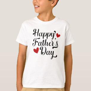 Camiseta Caligrafia simples e feliz do Dia de os pais Cam