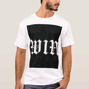 Camiseta Caligrafia WIN Gótica Estética Escura M