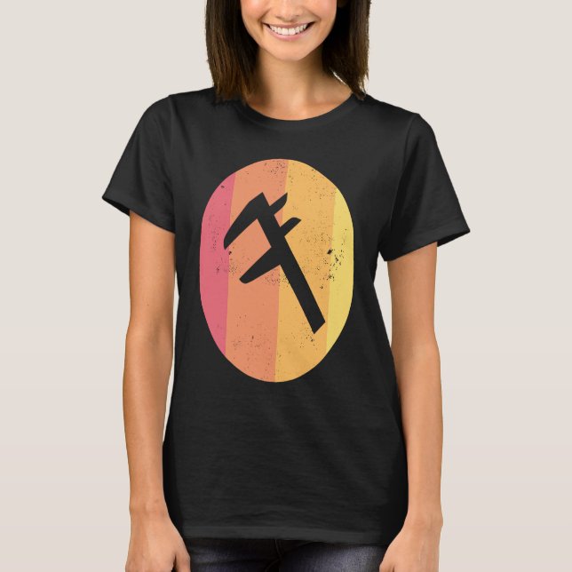 Camiseta Caliper  Distressed Retro Engineer's Tool (Frente)