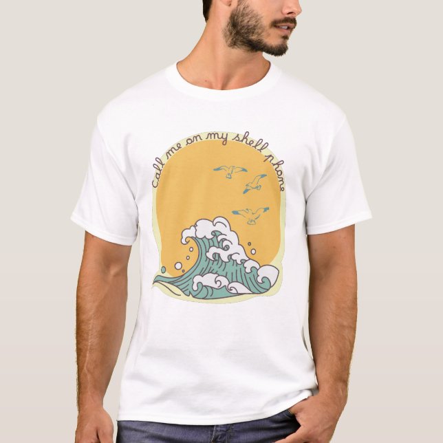 Camiseta Call Me on My Shell Phone Beach Lovers (Frente)