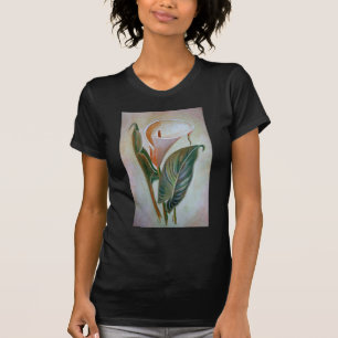 Camiseta Calla Lily Linda Arte Botânica