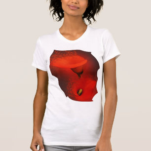 Camiseta Calla Lily Vivid Efeito de Dispersão Vermelha