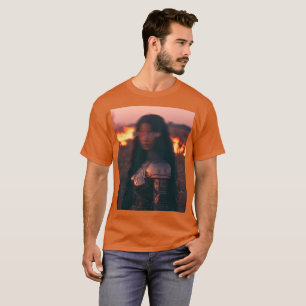 Camiseta Calm African warrior in chaos