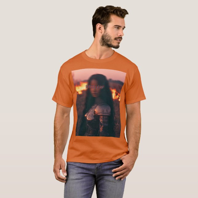 Camiseta Calm African warrior in chaos (Frente Completa)