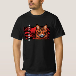 Camiseta Calm Cat Face, Minimalist Aesthetics T-Shirt