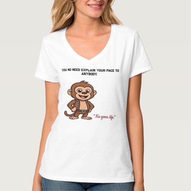Camiseta Calm Confidence Monkey – Quiet Progress  T-Shirt (Frente)
