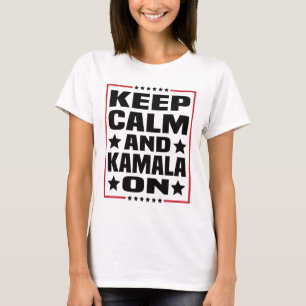 Camiseta Calm E Kamala Em Kamala Harris 2024 Para O Preside