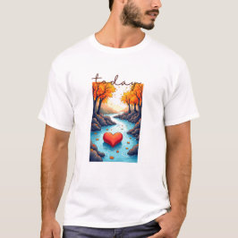 Camiseta Calm Horizon Valley Line Art