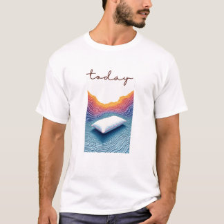 Camiseta Calm Horizon Valley Line Art