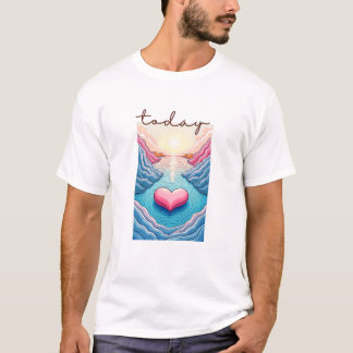 Camiseta Calm Horizon Valley Line Art
