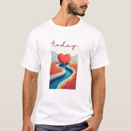 Camiseta Calm Horizon Valley Line Art