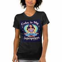 Calm is my superpower women family holiday tee