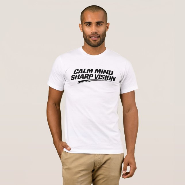 Camiseta CALM MIND SHARP VISION Minimal Streetwear Mindset (Frente Completa)