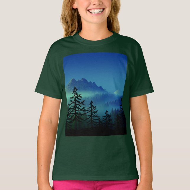 Camiseta CALM MOUNTAIN MIDNIGHT FOREST (Frente)