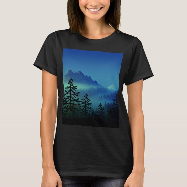 Camiseta CALM MOUNTAIN MIDNIGHT FOREST (Frente)