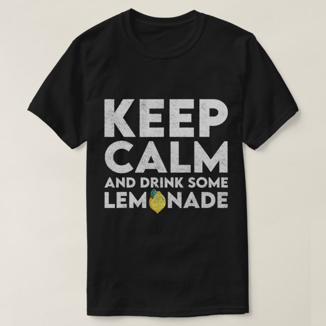 Camiseta Calma Beba Um Pouco De Limonada De Verão (Frente do Design)