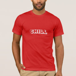 Camiseta Calma, branco vermelho-moderno ousado