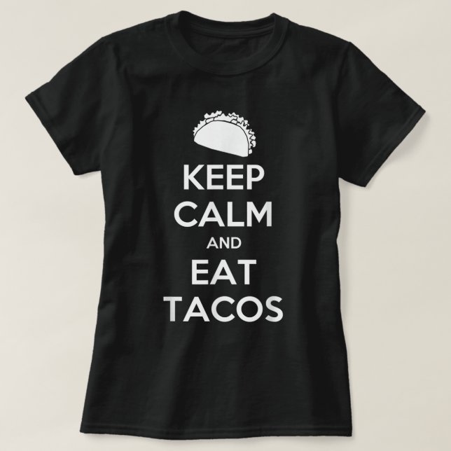 Camiseta Calma E Coma Tacos No Natal (Frente do Design)