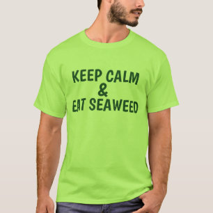 Camiseta Calma e Come T-Shirts de algas marinhas