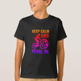 Camiseta Calma E Pedal Engraçado de bicicleta