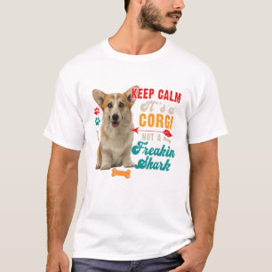 Camiseta Calma É Um Corgi Não É Engraçado