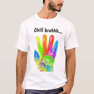 Camiseta Calma mão colorida Bruh
