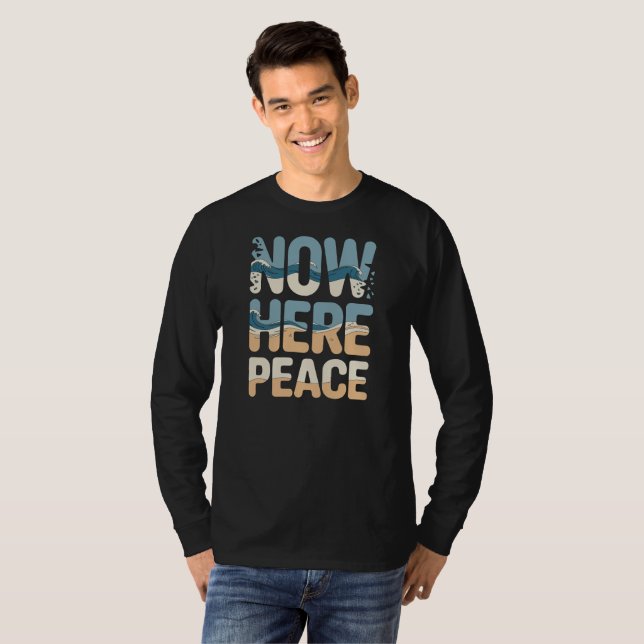 Camiseta Calma Onda Minimal Bem-Estar Mental (Frente Completa)