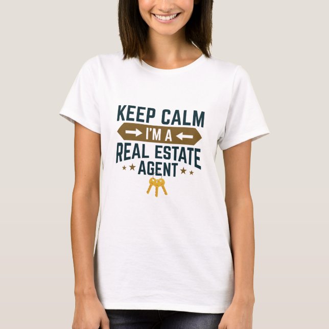 Camiseta Calma, sou agente imobiliário (Frente)