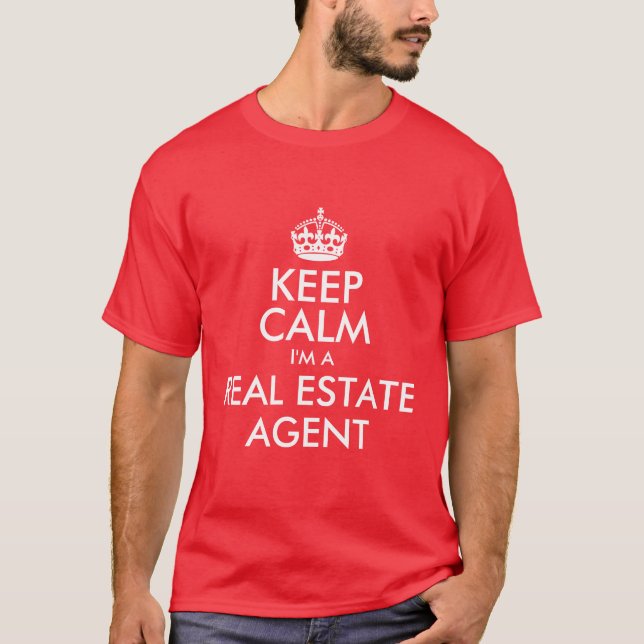 Camiseta Calma, sou agente imobiliário (Frente)