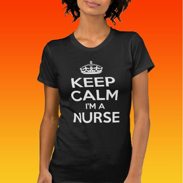 Camiseta Calma, sou enfermeira (Keep Calm Nurse)