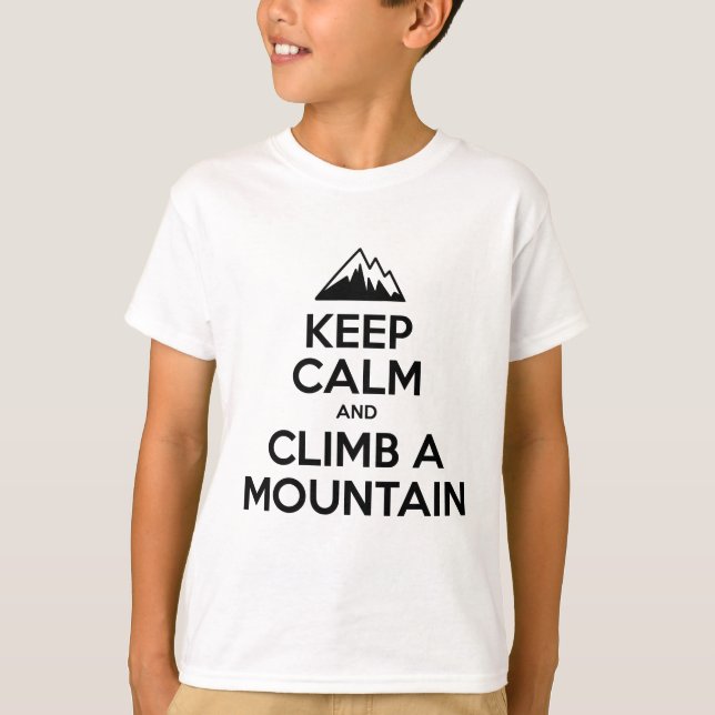 Camiseta Calma Suba Uma Montanha (Frente)