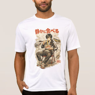 Camiseta Calmo em meio ao Caos – 静かに食べる