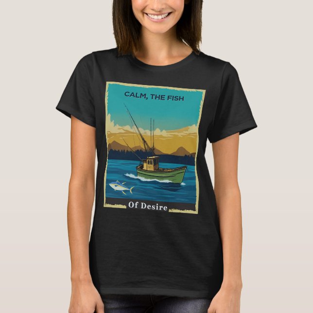 Camiseta calmo, o peixe do desejo (Frente)