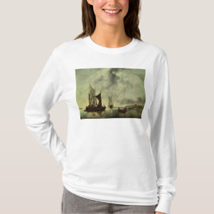 Camiseta Calmo ou, barcos perto da costa, depois de 1651