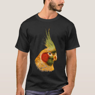 Camiseta Calopsita Romance Pássaro Design Inovador Para a V