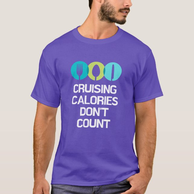 Camiseta Calorias Cruzadoras não contam cruzeiro engraçado (Frente)