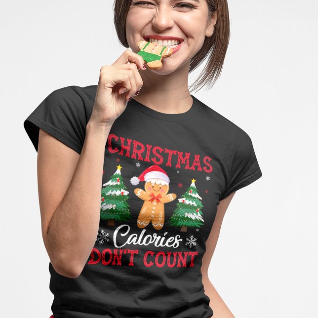 Camiseta Calorias de Natal Engraçadas Não Contem Camisa-T (Criador carregado)