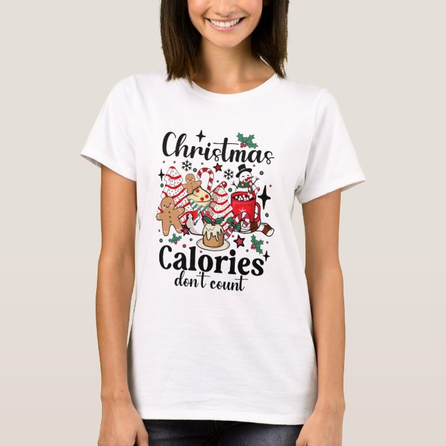 Camiseta Calorias de Natal Não Contem (Frente)