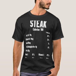Camiseta Calorias do Bife Carne de Bife Crua Comida Carne d