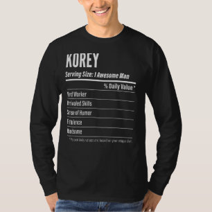 Camiseta Calorias no Rótulo de Nutrição de Tamanho Korey Se