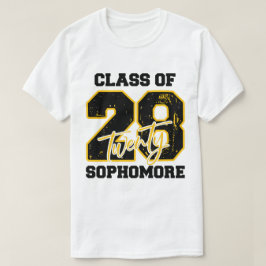 Camiseta Calouro da turma de 2028 voltando às aulas do ensi