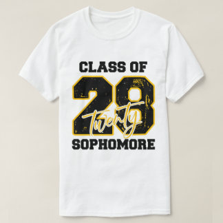 Camiseta Calouro da turma de 2028 voltando às aulas do ensi