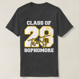 Camiseta Calouro da turma de 2028 voltando às aulas do ensi