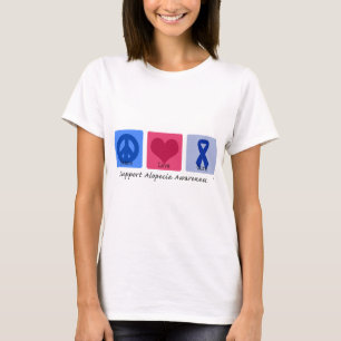 Camiseta Calvície da cura do amor da paz