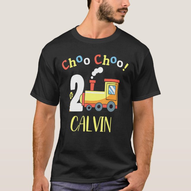 Camiseta Calvin Choo Choo Dois segundos aniversários de tre (Frente)