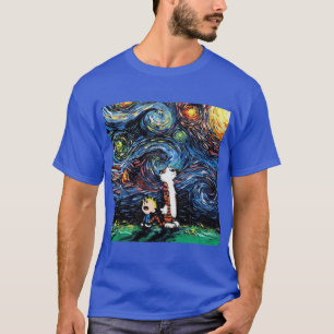 Camiseta calvin hobbes noite estrelada